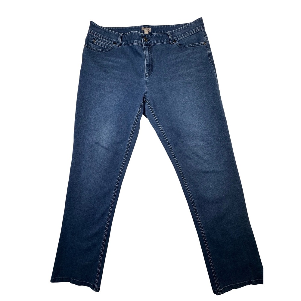 J. Jill Slim Leg Jeans‎ Women 14 Blue Stretch Medium Wash Denim Pants